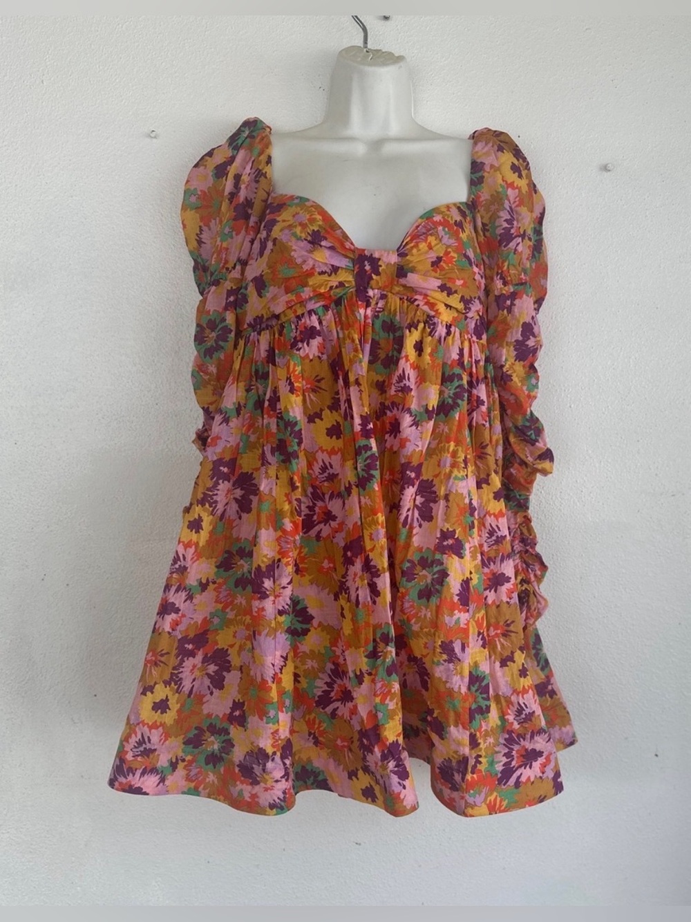 ZIMMERMANN Ruched floral print cotton voile mini - Picture 5 of 11
